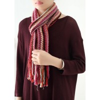 red winter women warm scarf National style knit scarves