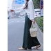 Casual White wrinkled Embroideried Linen wide leg Pants Spring