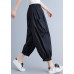 Plus Size Black Pockets Harem Pants Spring