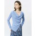 Cowl Neck Asymmetrical Knit Top