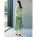 Sage Green Tencel-Linen Blend Sequin Knit Top Sage Green Tencel-Linen Blend Sequin Knit Top