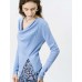 Cowl Neck Asymmetrical Knit Top