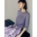 Wavy Texture Scalloped Cuffs Knitted Pullover Wavy Texture Scalloped Cuffs Knitted Pullover