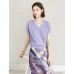 V-Neck Short Sleeve Knit Top
