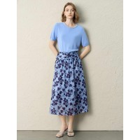 Pearl-Embellished Short Sleeve Knit Top