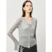 Sheer Knit Flared Sleeve Cardigan Sheer Knit Flared Sleeve Cardigan