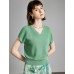 V-Neck Short Sleeve Knit Top