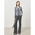 Gray V-Neck Slim Fit Long-Sleeve Knit Top Gray V-Neck Slim Fit Long-Sleeve Knit Top
