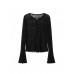 Sheer Knit Flared Sleeve Cardigan Sheer Knit Flared Sleeve Cardigan