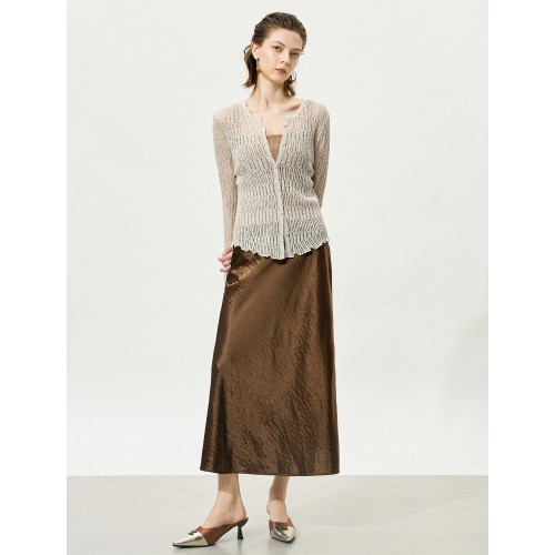 Sheer Knit Flared Sleeve Cardigan Sheer Knit Flared Sleeve Cardigan