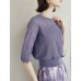 Wavy Texture Scalloped Cuffs Knitted Pullover Wavy Texture Scalloped Cuffs Knitted Pullover