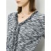 Gray V-Neck Slim Fit Long-Sleeve Knit Top Gray V-Neck Slim Fit Long-Sleeve Knit Top