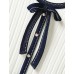 Contrast Bow Detail Knit Cardigan