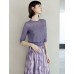 Wavy Texture Scalloped Cuffs Knitted Pullover Wavy Texture Scalloped Cuffs Knitted Pullover