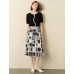 Black Contrast Trim Button Placket Knit Top Black Contrast Trim Button Placket Knit Top