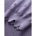 Wavy Texture Scalloped Cuffs Knitted Pullover Wavy Texture Scalloped Cuffs Knitted Pullover