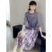 Wavy Texture Scalloped Cuffs Knitted Pullover Wavy Texture Scalloped Cuffs Knitted Pullover