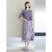 Wavy Texture Scalloped Cuffs Knitted Pullover Wavy Texture Scalloped Cuffs Knitted Pullover